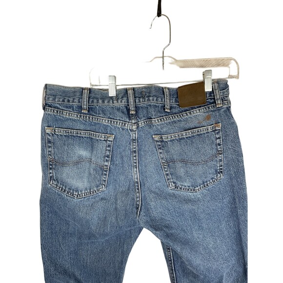 Lee Men’s 36x30 Distressed Straight-Leg Jeans – Regular Fit Blue Denim, Zip Fly - Picture 11 of 11